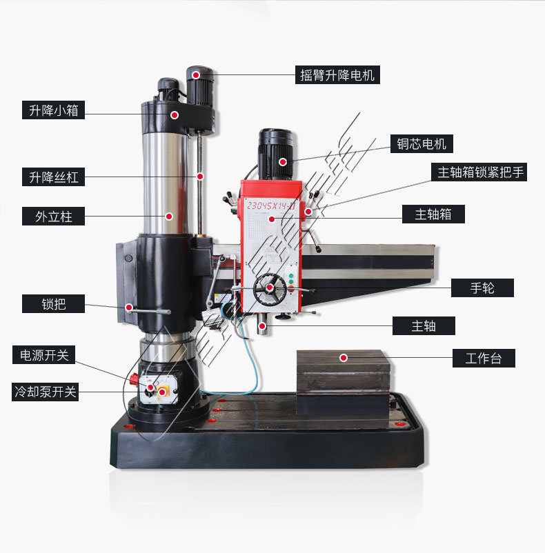 液壓（yā）搖臂鑽（zuàn）參數